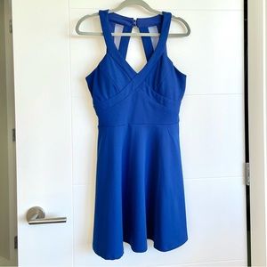 💙Bright blue fit & flare dress